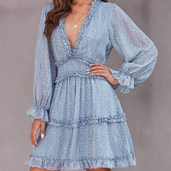 * 𝑺𝑶𝑳𝑫 * BOHO FLORAL OPEN BACK DRESS - Picture 1 of 5